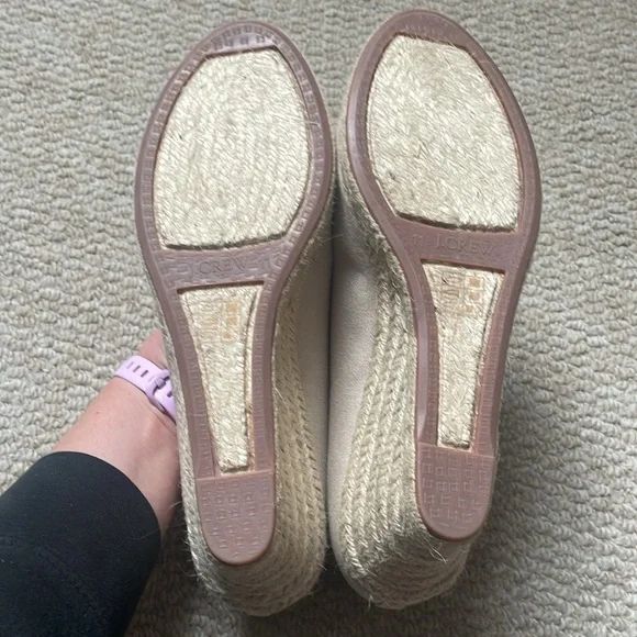 J Crew tan canvas wedges size 11 - Picture 5 of 6